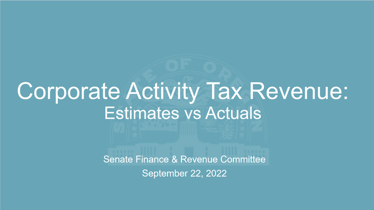 Senate Finance & Revenue - 9.22.2022